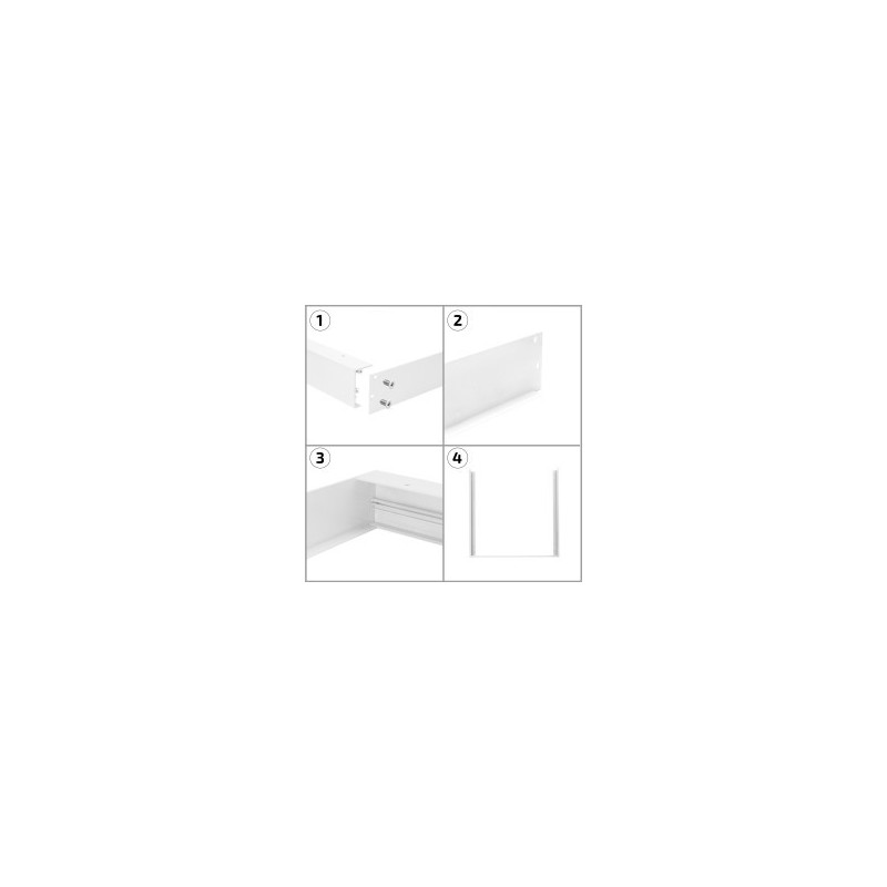 KIT SUPERFICIE PANELES Ø600x600x50mm BLANCO ALUMINIO