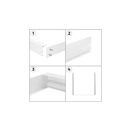 KIT SUPERFICIE PANELES Ø600x600x50mm BLANCO ALUMINIO