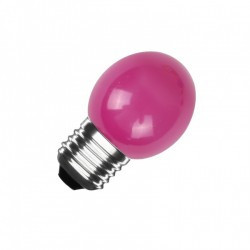 BOMBILLA LED ESFÉRICA E27 G45 3W COLOR ROSA